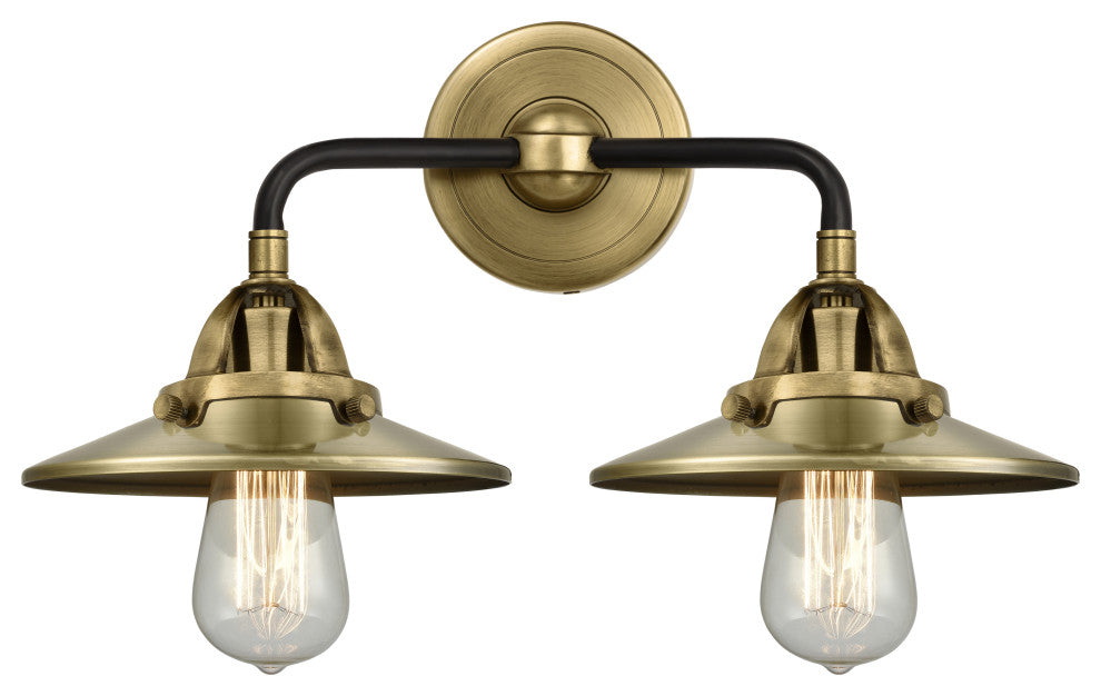 Innovations 288-2W-BAB-M4-AB-LED 2-Light Bath Vanity Light, Black Antique Brass