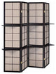 Coaster Transitional Wood Four Panels Folding Screen Room Divider in Cappuccino