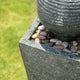 31.69"H Polyresin Rippling Floating Sphere Pedestal Outdoor Fountain