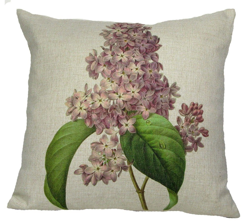 Pink Lilac Throw Pillow Case, Without Insert