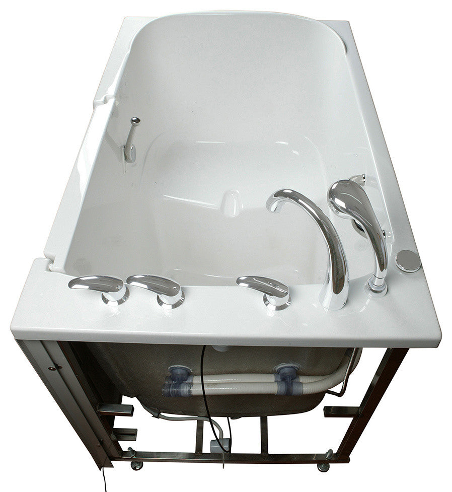 Bariatric 4.58'x35" Walk-In Bathtub, White With Right Door