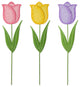 24"H Easter Metal Tulips Yard Stake, 3-Piece Set