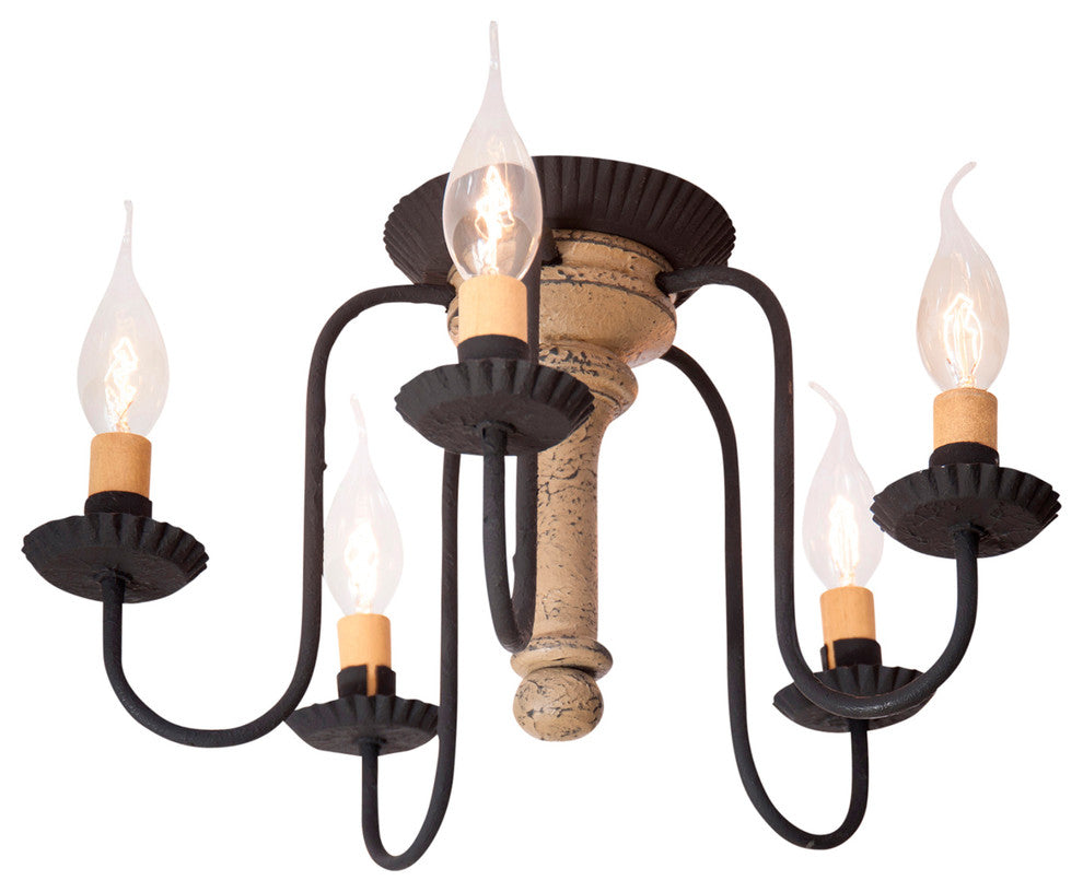 Irvin's Country Tinware Berkshire Ceiling Light in Pearwood