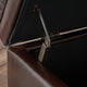 GDF Studio Sheffield PU Brown Tufted Storage Ottoman