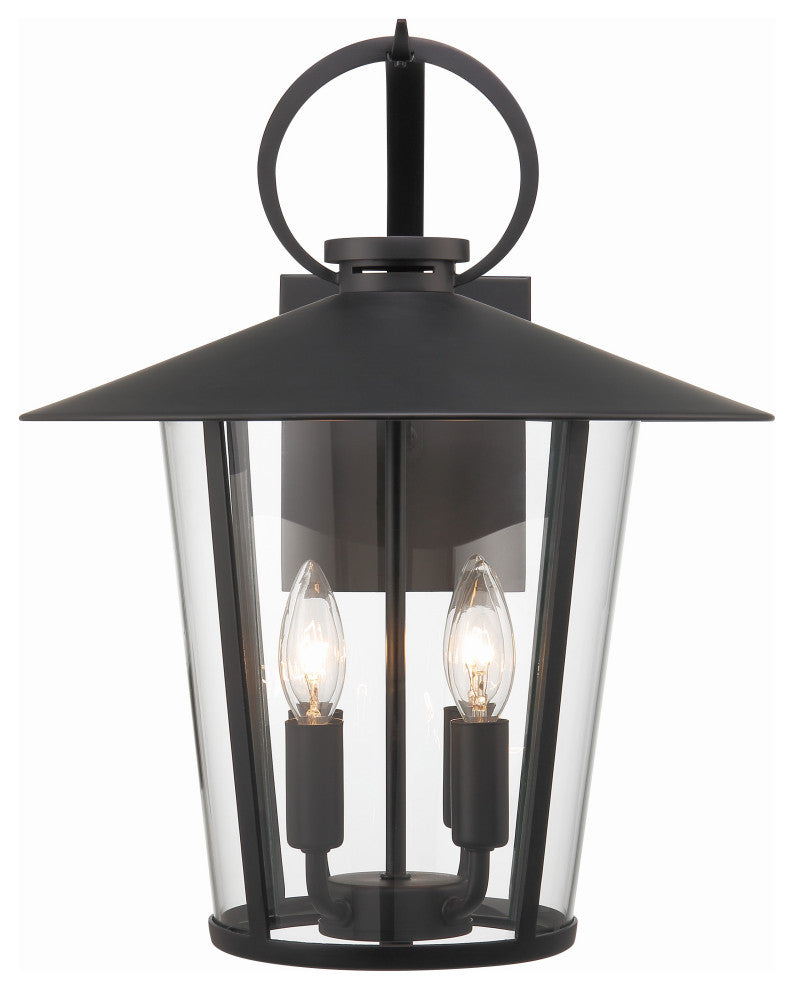 Andover 4-Light Matte Black Outdoor Wall Mount