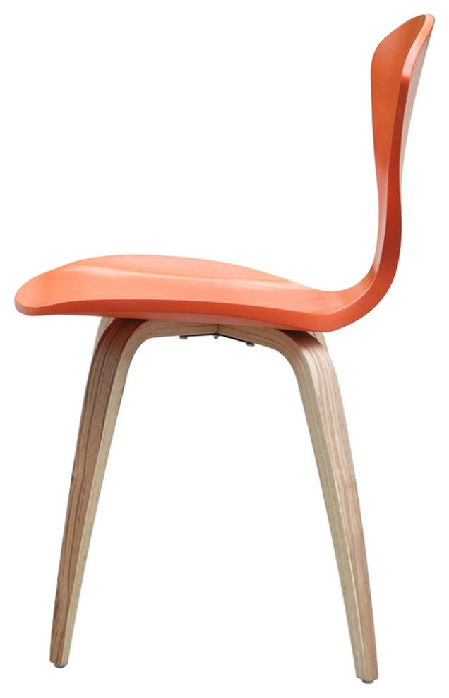 Classics Wooden Side Chair, Orange