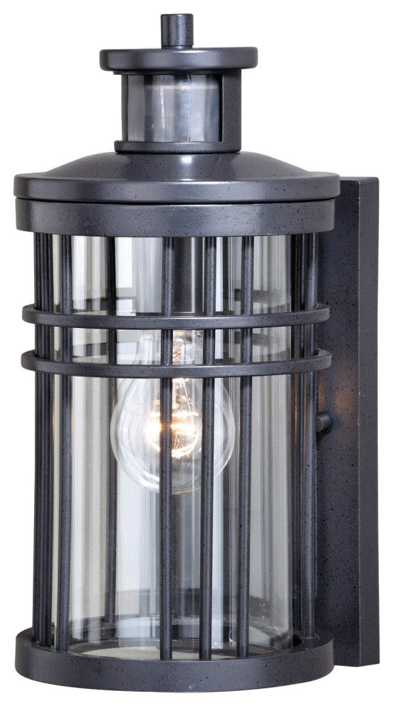 Wrightwood Motion Sensor Dusk to Dawn Outdoor Wall Light Vintage Black