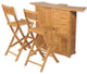 Vidaxl 3 Piece Bistro Set With Folding Chairs Solid Teak Wood
