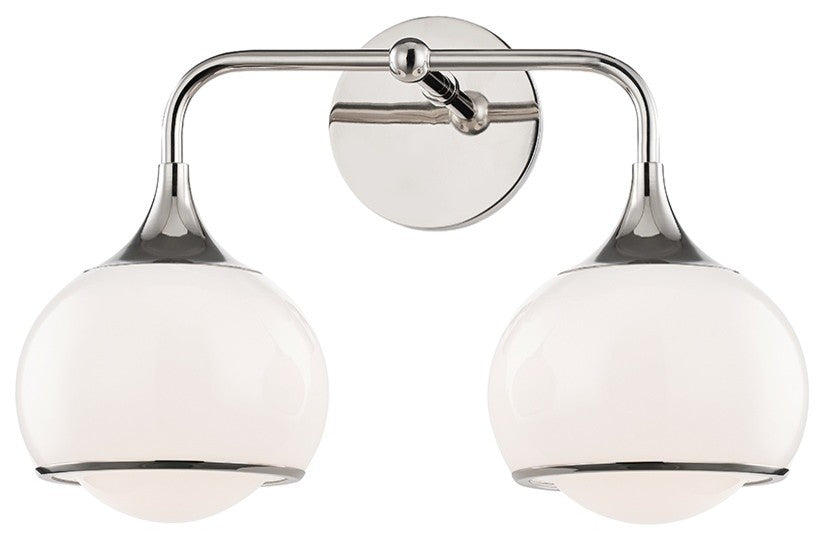Reese 2-Light Wall Sconce, Polished Nickel