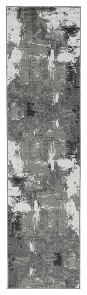 Alpine Ehra Power-Loomed Polypropylene Area Rug, Ivory, 2'7" X 10'