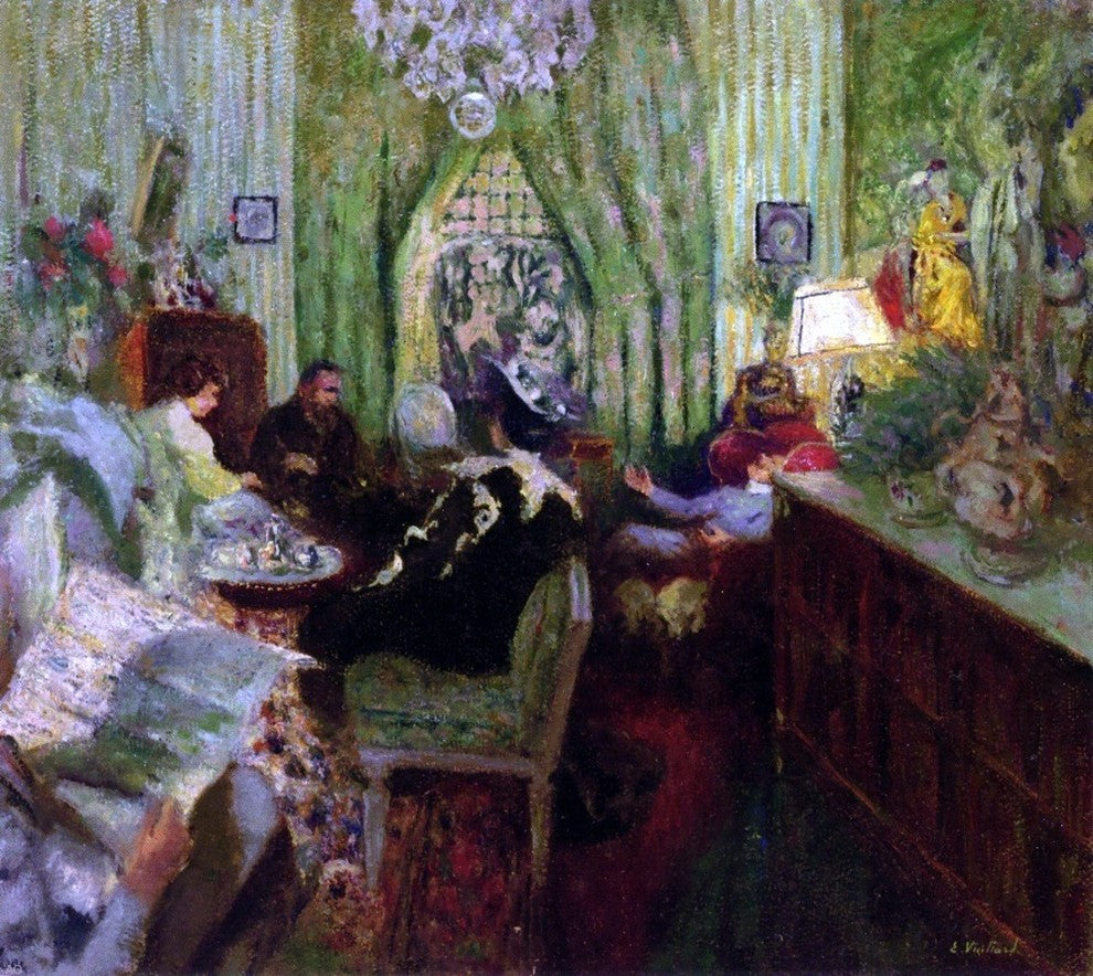 Edouard Vuillard The Salon of Madame Aron, 20"x25" Gallery Wrapped Canvas