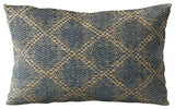 Plutus Blue Diamond Cut Diamond Luxury Throw Pillow, 18"x18"