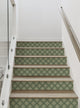 Octagon Links Peel and Stick Stair Riser Strips, Green, 48"w X 7"h, 6 Pack