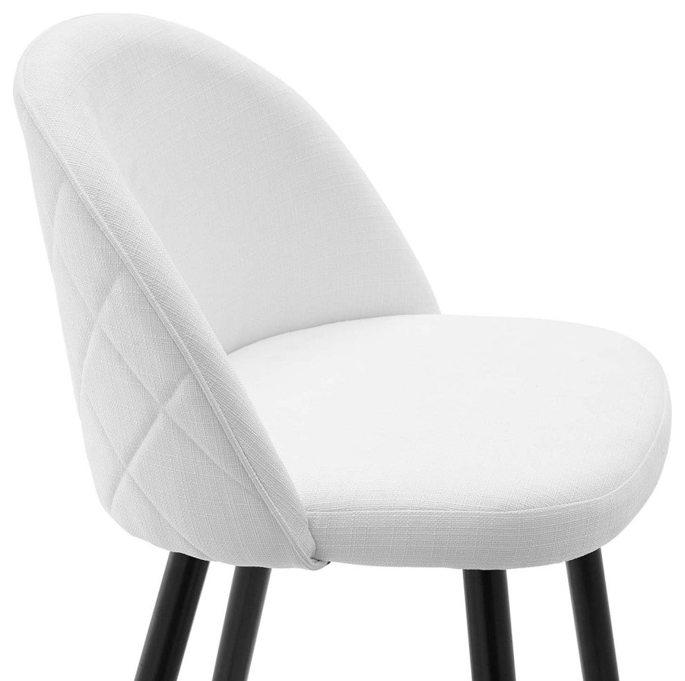 Cordial Fabric Counter Stools Set of 2 White
