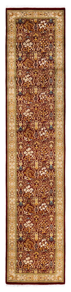 Mogul, One-of-a-Kind Hand-Knotted Area Rug Green, 2' 7 x 11' 10
