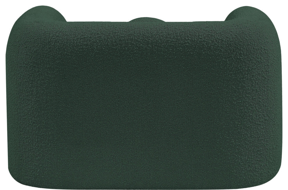 Emory Boucle Fabric Upholstered Upholstered Chair, Green