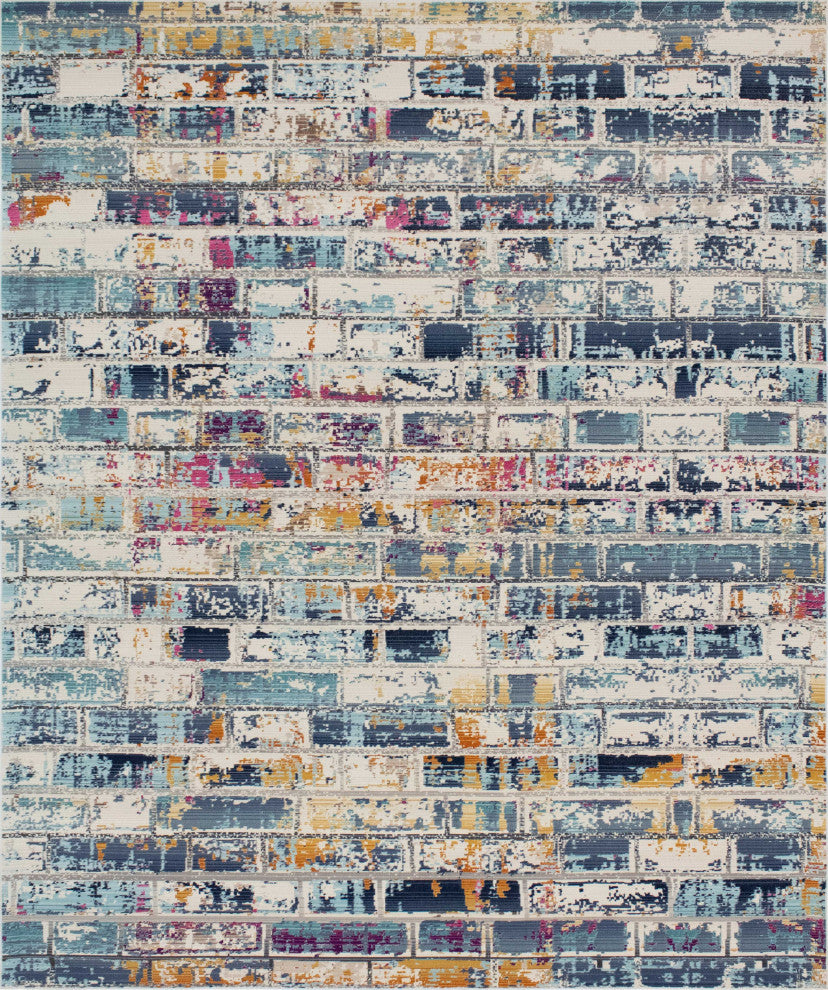 Noori Rug Low-Pile Webster Blue/Ivory Rug, 5'x7'10"