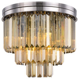 Sydney 9-Light Flush Mount, Shade: Golden Teak