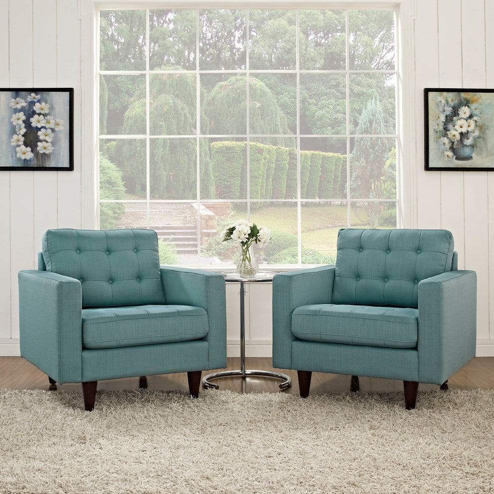 Modern Contemporary Living Room Armchair, Lagua, Set of 2