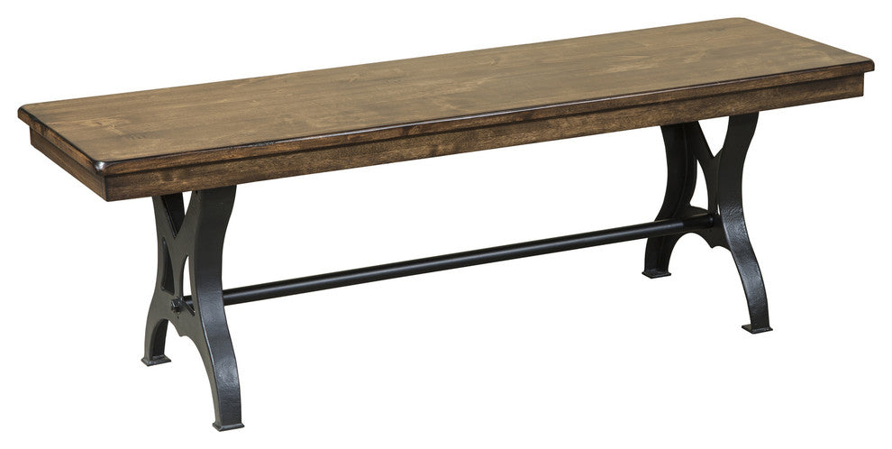 Intercon Furniture The District Wood Dining Bench in Cool Copper