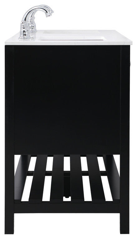 Tucker Black 60" Double Sink Bathroom Vanity