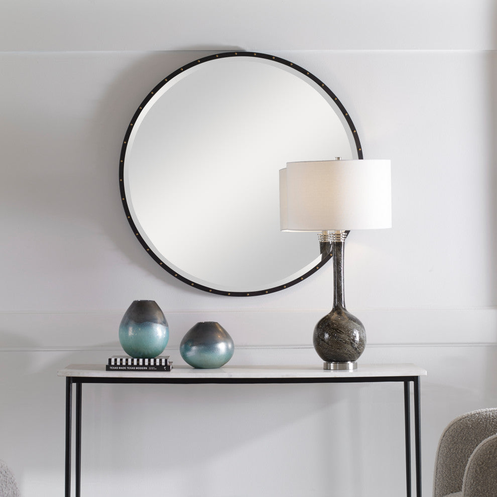 New Uttermost Benedo Round Mirror