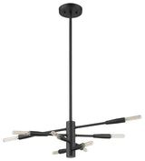 Z-Lite 737-8 Ascension 8 Light 16"W Abstract Chandelier - Matte Black