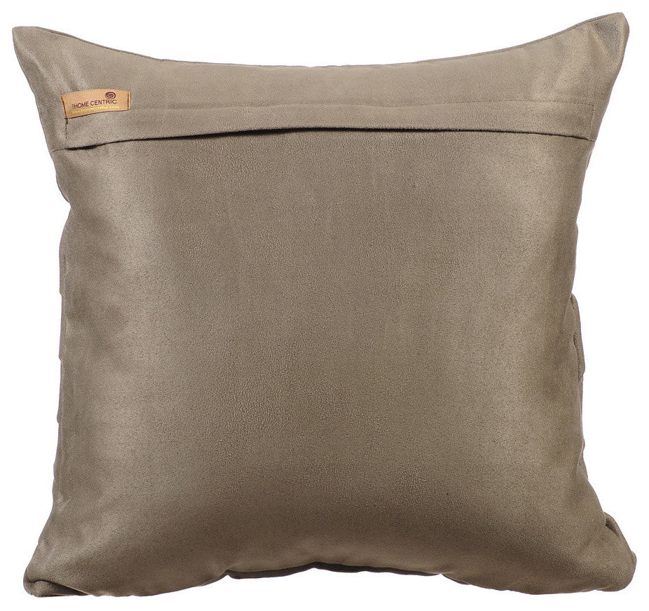 Gray Decorative Pillow Covers 14x14 Suede Fabric, Stone Gray No Limits No Lines