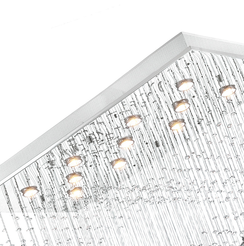 Twinkle 11 Light Flush Mount With Chrome Finish
