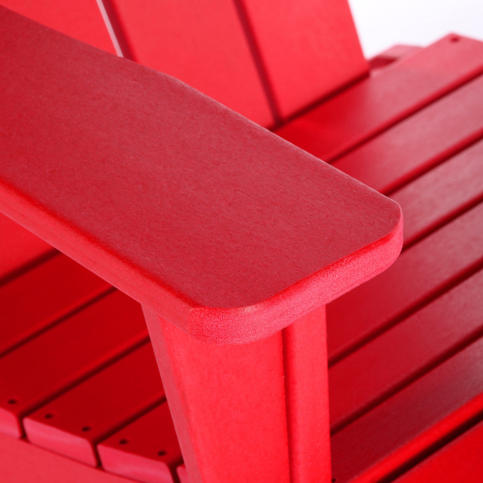 WestinTrends Outdoor Patio Adirondack Rocking Chair Lounger, Porch Rocker, Red