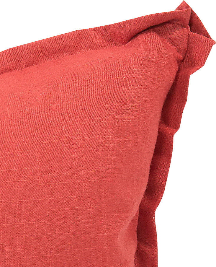 Howard Elliott Davida Kay Linen Slub Poppy 24" x 24" Pillow, Down Insert