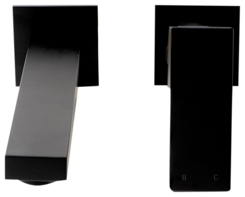 Black Matte Single Lever Wallmount Bathroom Faucet