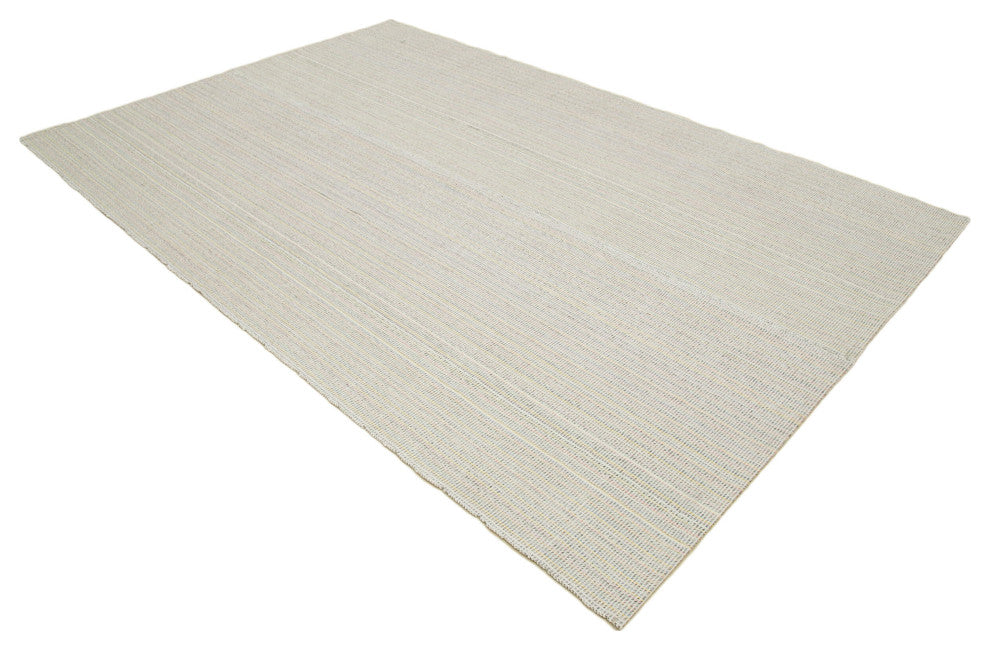 Rug N Carpet - Handmade Turkish 6' 9'' x 10' 3'' Modern Design Wool Kilim Rug