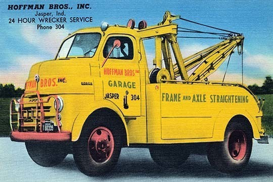 Hoffman Brothers Inc. 24 Hour Wrecker Service - Fine Art Giclee Print 24" x 36"