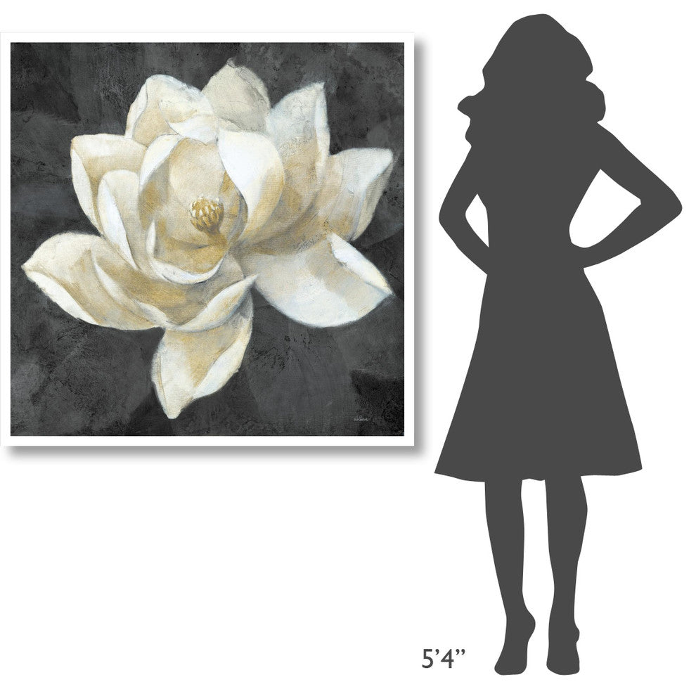 "Majestic Magnolia Neutral Sq" Digital Paper Print by Albena Hristova, 42"x42"