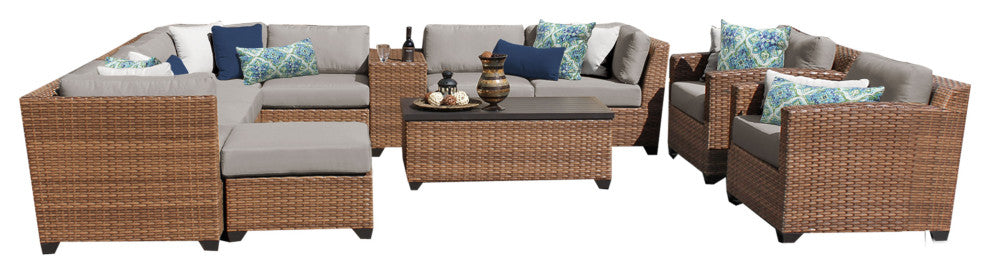 Laguna 12 Piece Outdoor Wicker Patio Furniture Set 12b