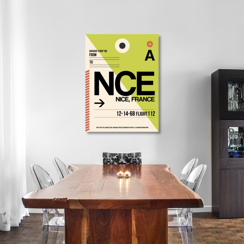 "NCE Nice Luggage Tag 2" Fine Art Print