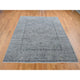 Gray Silk With Wool Erased Broken Persian Design Hand Knotted Rug 8'3"x10'1"