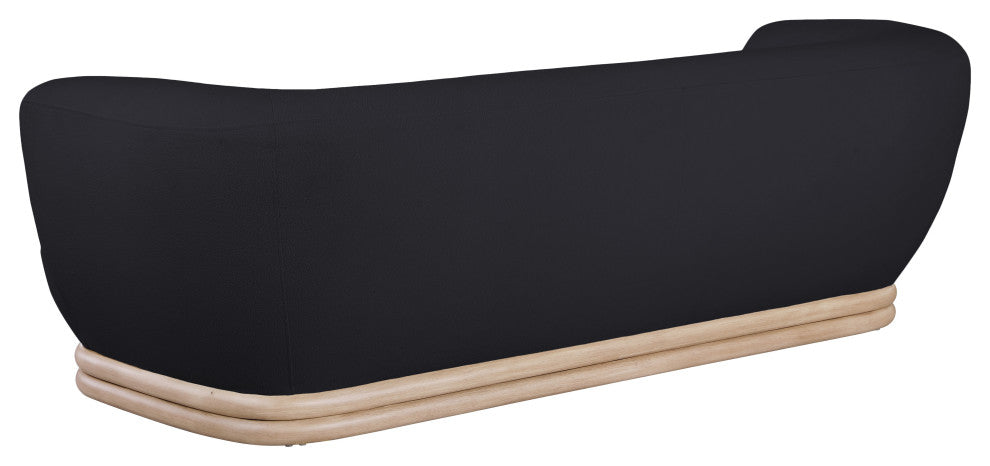 Kipton Boucle Fabric Upholstered Sofa, Black
