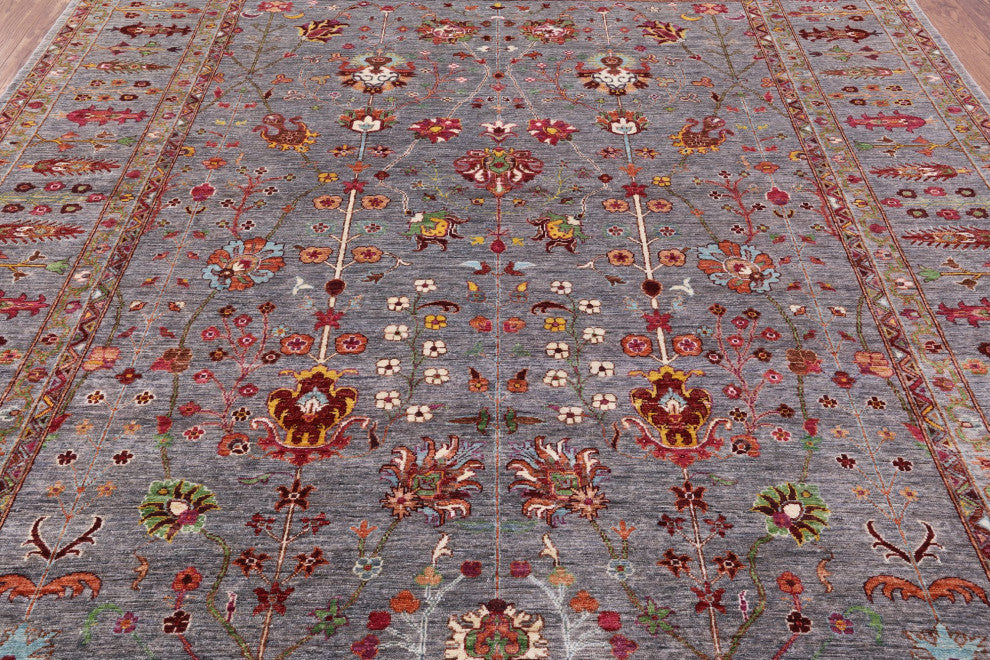 8' 3" X 10' 1" Persian Tabriz Hand Knotted Wool Rug Q7411