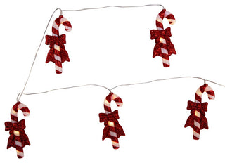 Kurt Adler 30-Light 5 Piece Battery-Operated Candy Canes Light Set