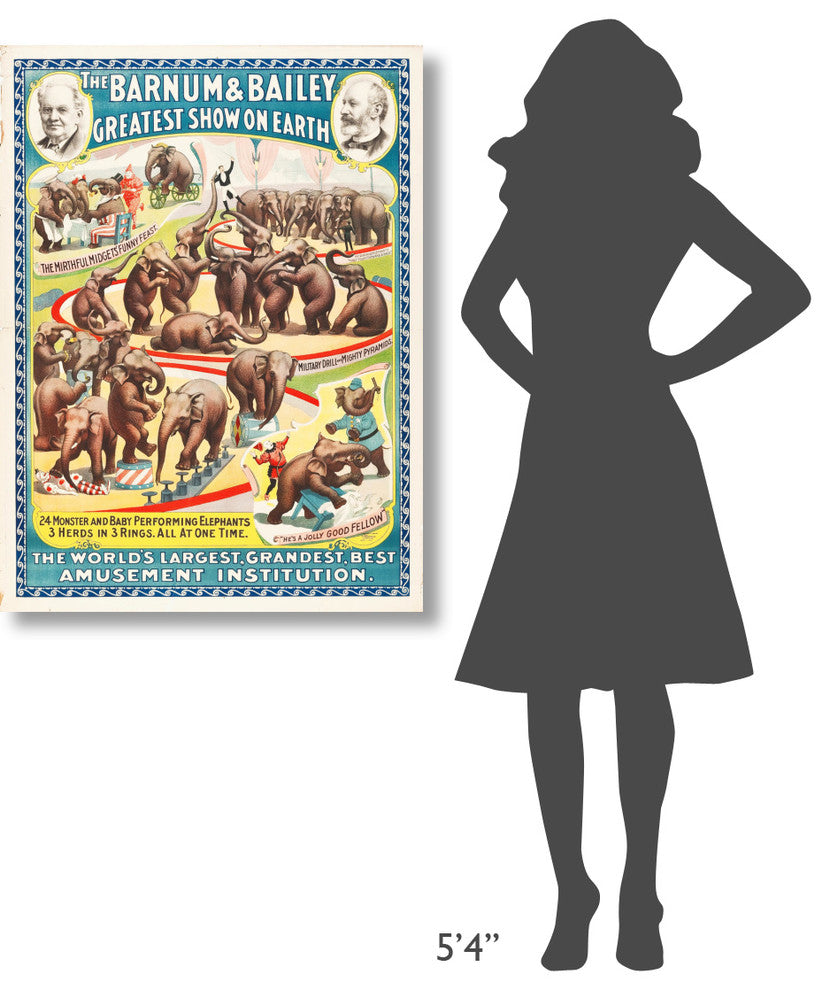 "Circus 1896" Stretched Canvas Giclee by Hollywood Photo Archive, 30x40"