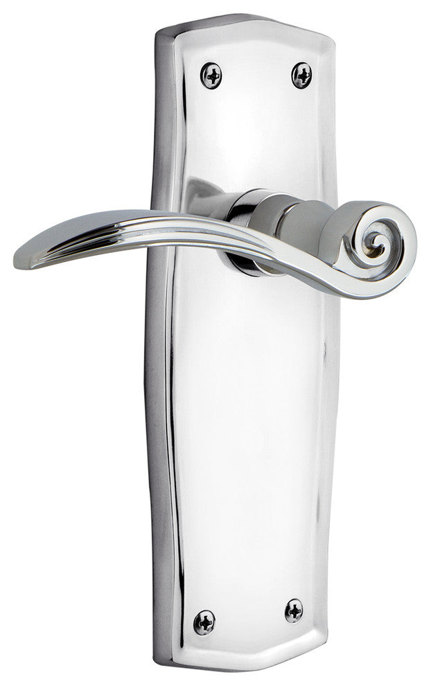 Prairie Plate With Swan Lever, Bright Chrome, Double Dummy, Non-Handed