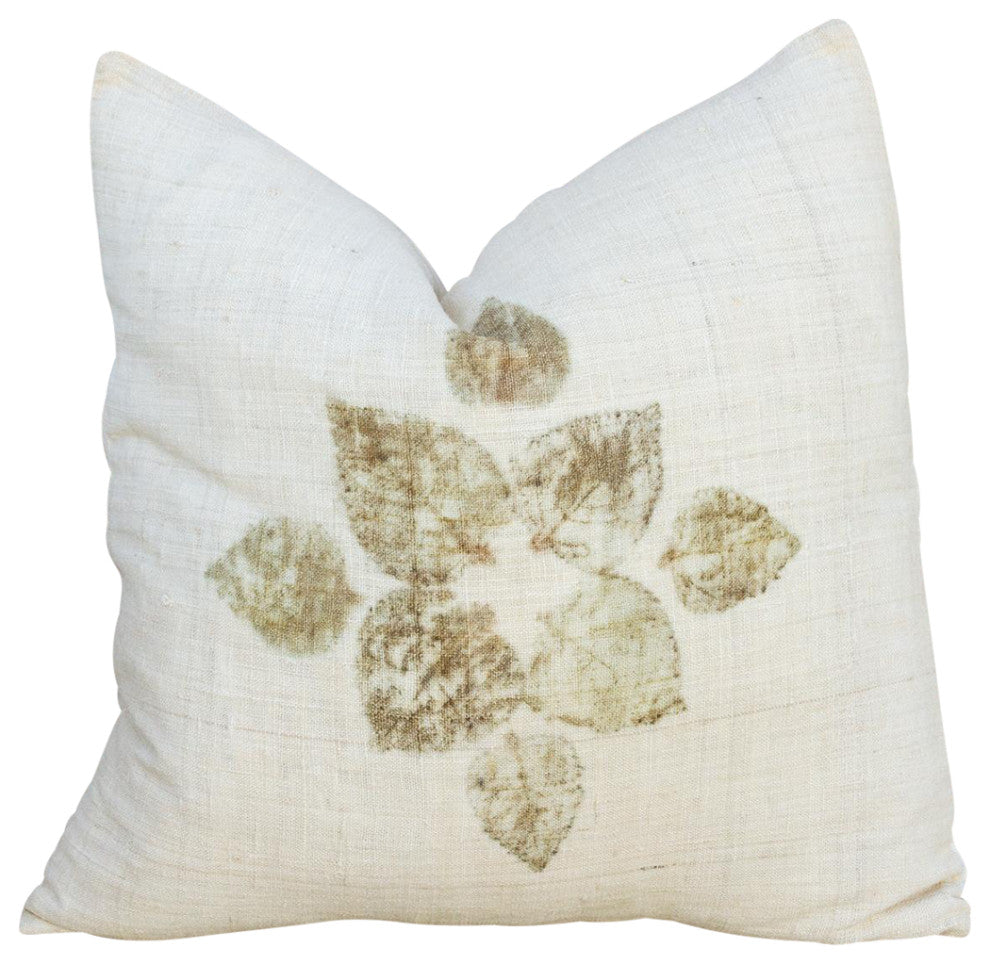 Avika Leaf Printed Organic Silk Pillow