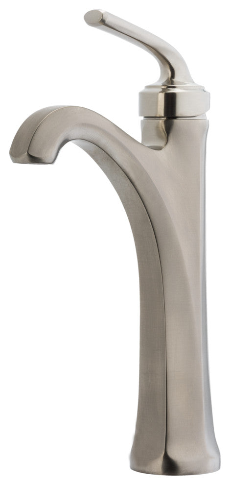 Arterra Single Control Vessel Bathroom Faucet, Brushed Nickel