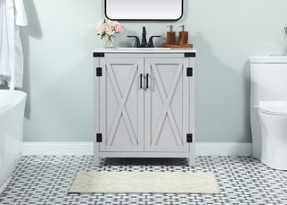 Home Living 19" Farmhouse Grey-Light Bathroom Vanity