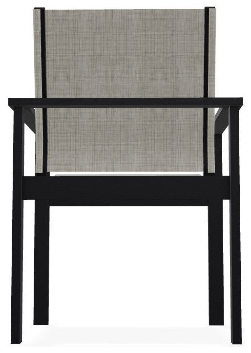Tribeca Sling Outdoor Stackable Armchair, Smoke/Black