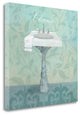 "Damask Bath Sink" By Avery Tillmon, Giclee Print on Gallery Wrap Canvas