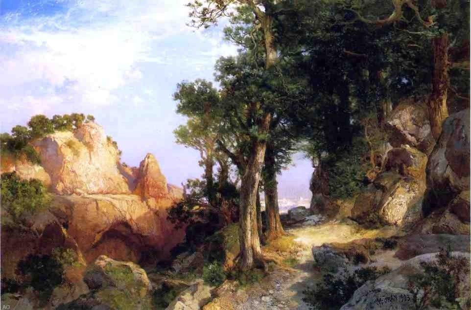 Thomas Moran On the Berry Trail, Grand Canyon of Arizona Wall Decal