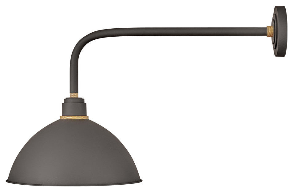 Hinkley Foundry 1-Light Outdoor Wall Mount Lantern, Museum Bronze